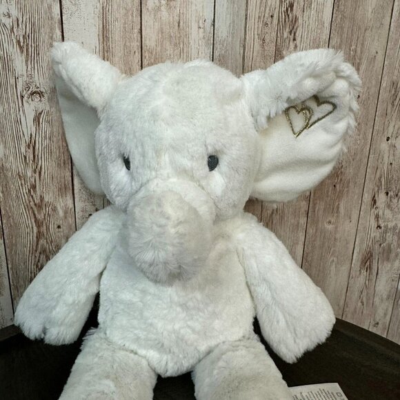 Lambs & Ivy Plush Elephant Jamboree Marshmallow White Gold Stuffed Animal Toy - Picture 2 of 14